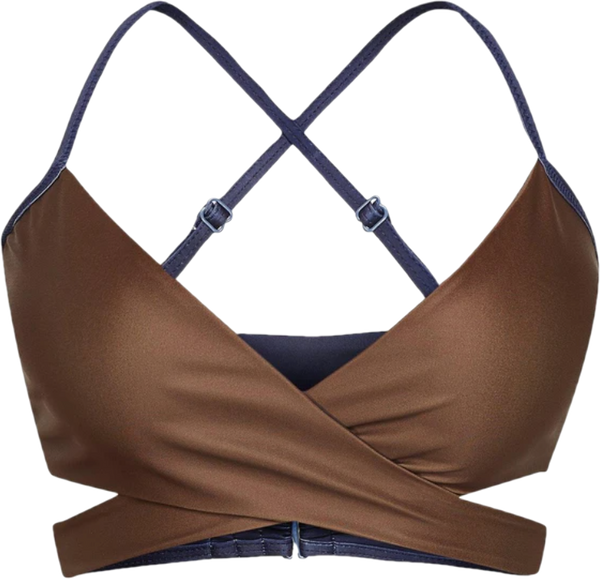 Arpoador リバーシブルビキニ in Dark Blue / Solid Brown