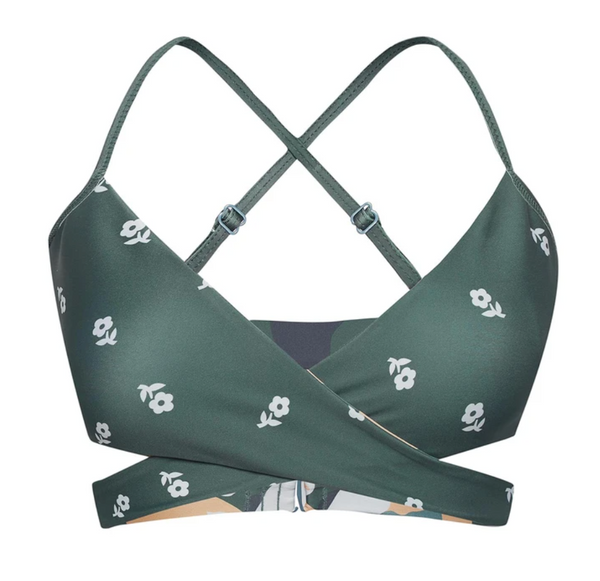 Arpoador リバーシブルビキニ in Green Wildflower / Daisy