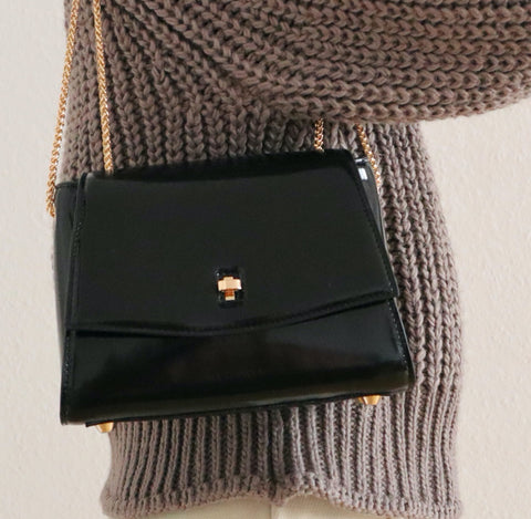 グレープレザーバッグ　Black