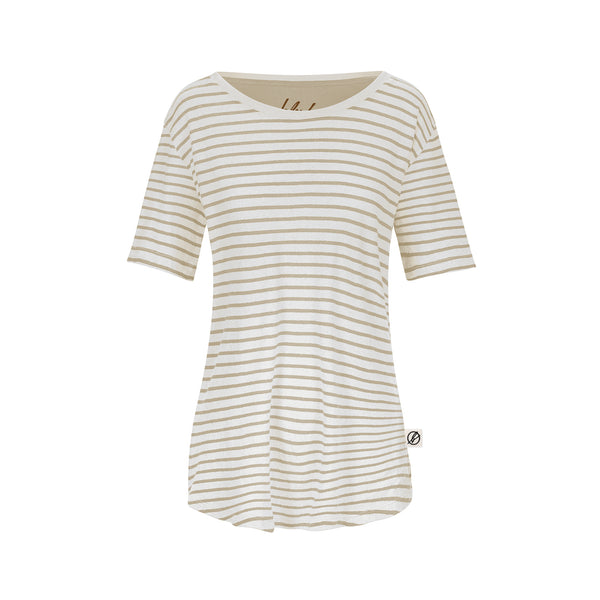 Striped Linen Tシャツ