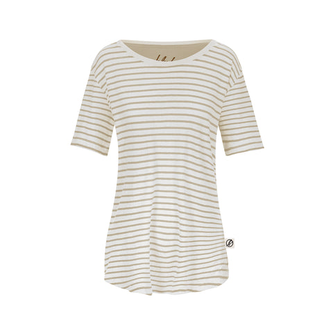 Striped Linen Tシャツ