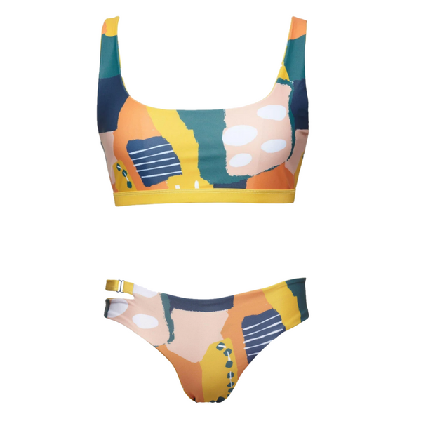 Caparica リバーシブルビキニ in Painting / Dolphin Print