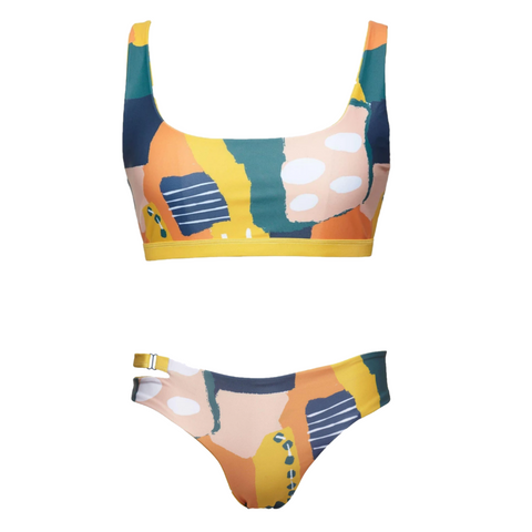 Caparica リバーシブルビキニ in Painting / Dolphin Print